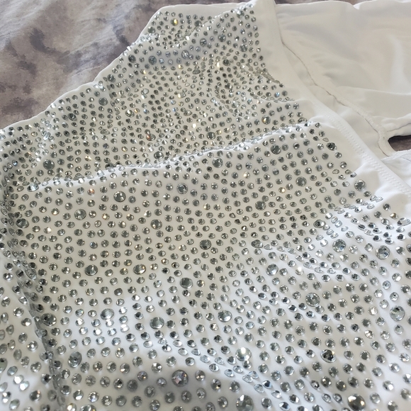 Rhinestone Drip Wrap One Piece Swimsuits 1x - Picture 7 of 8